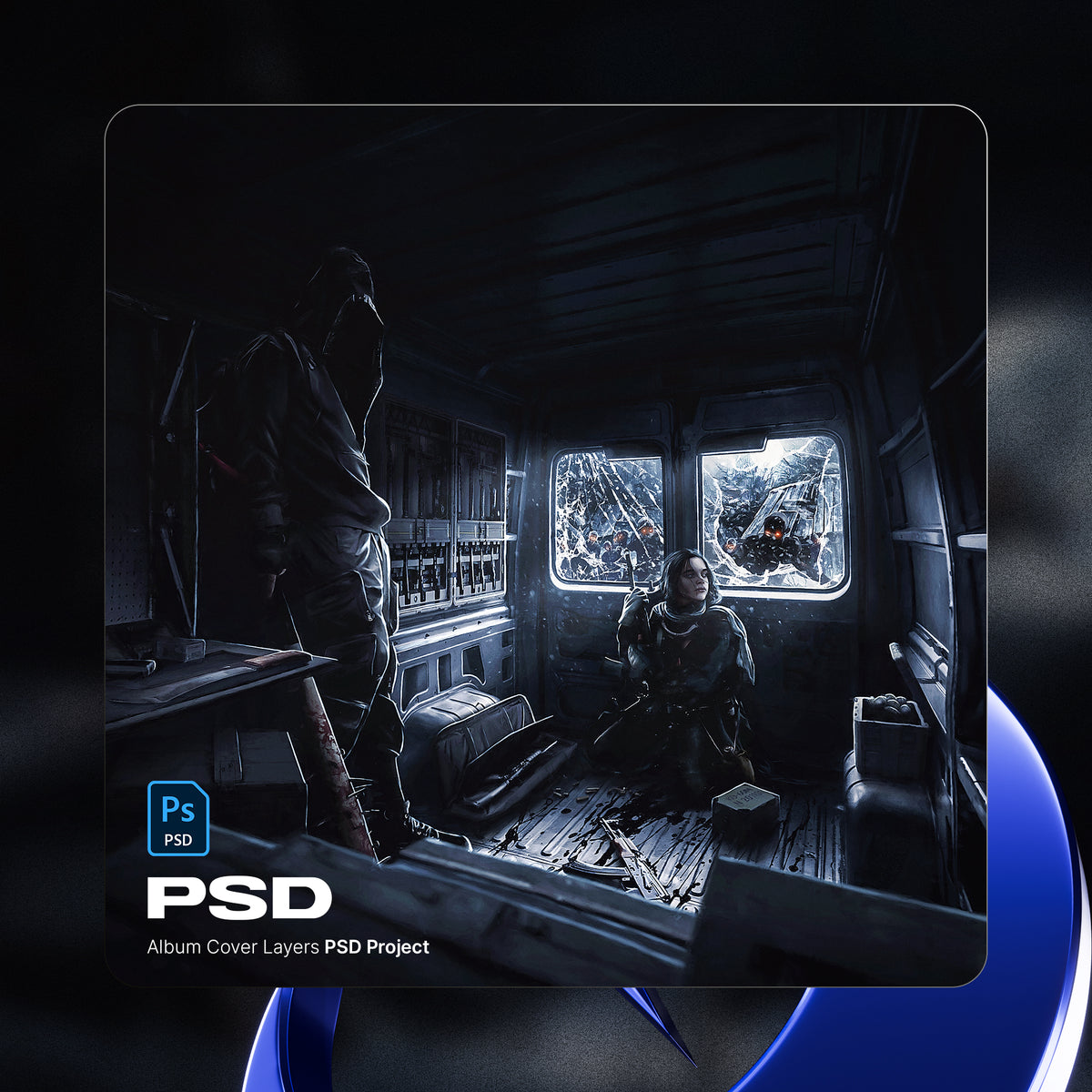 PSD Cover Art Project 8 — editable PSD album cover template
