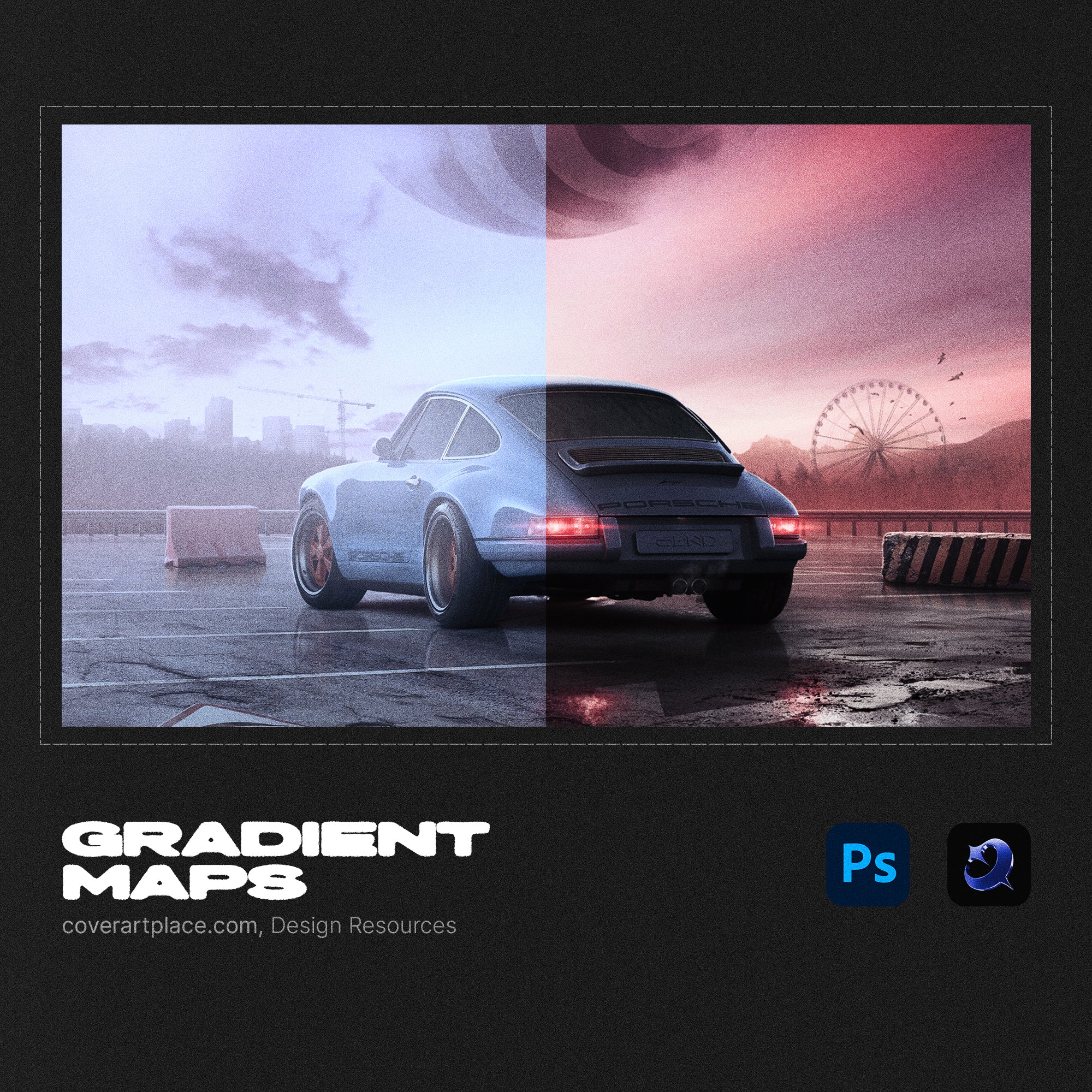80 Gradient Maps for Photoshop — Album Cover Art, Posters & Music Visual Design