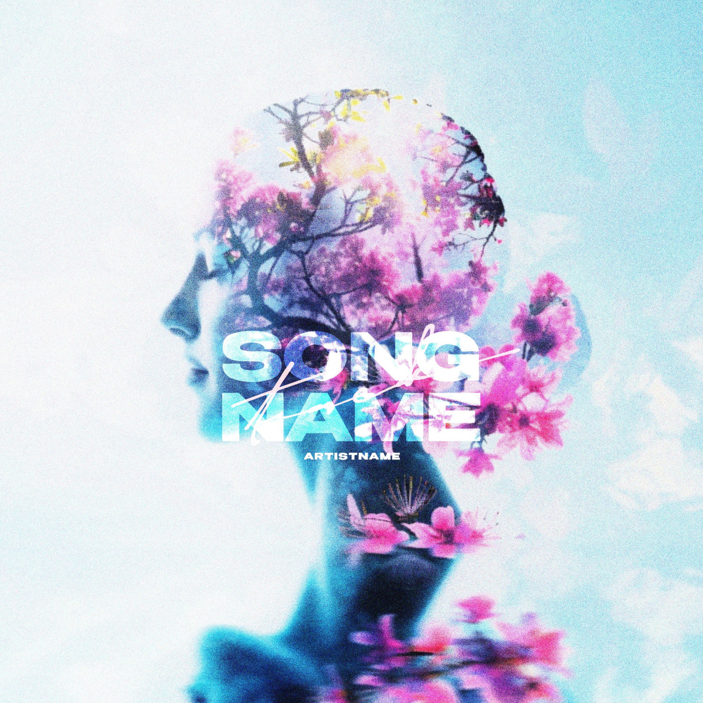 Blooming mind silhouette