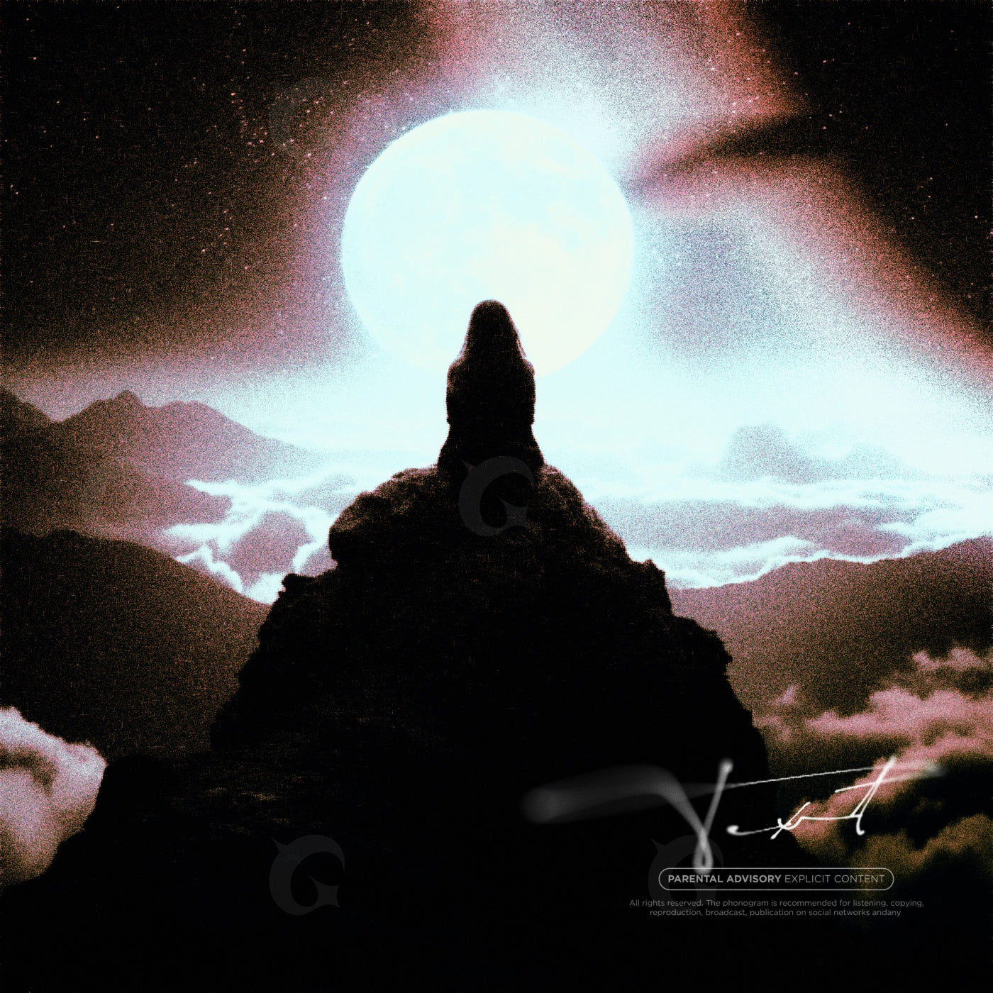 Moonlit mountain solitude