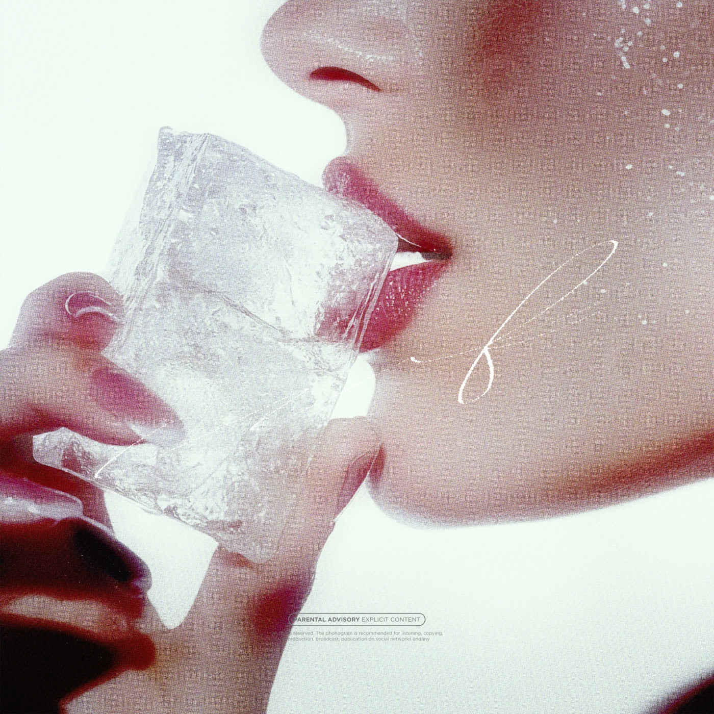 Ice against soft lips
