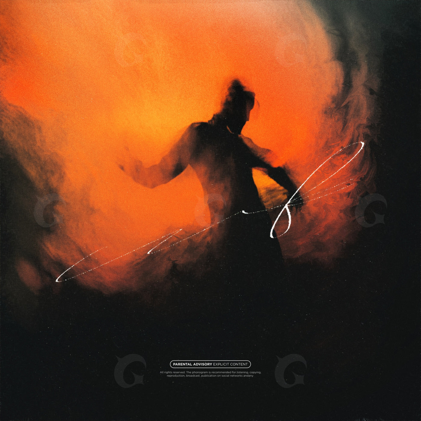 Silhouette in flame