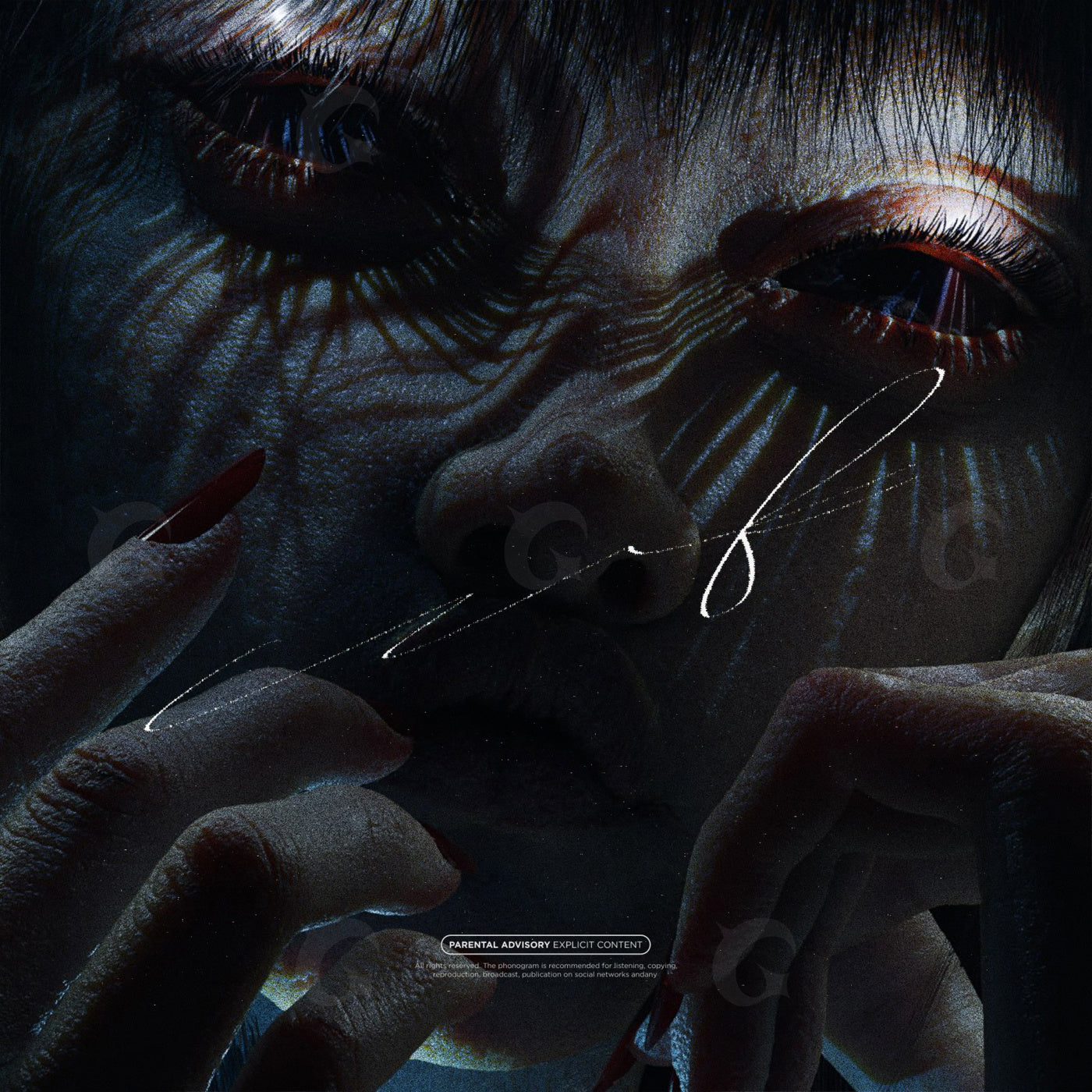 Shadowed face closeup