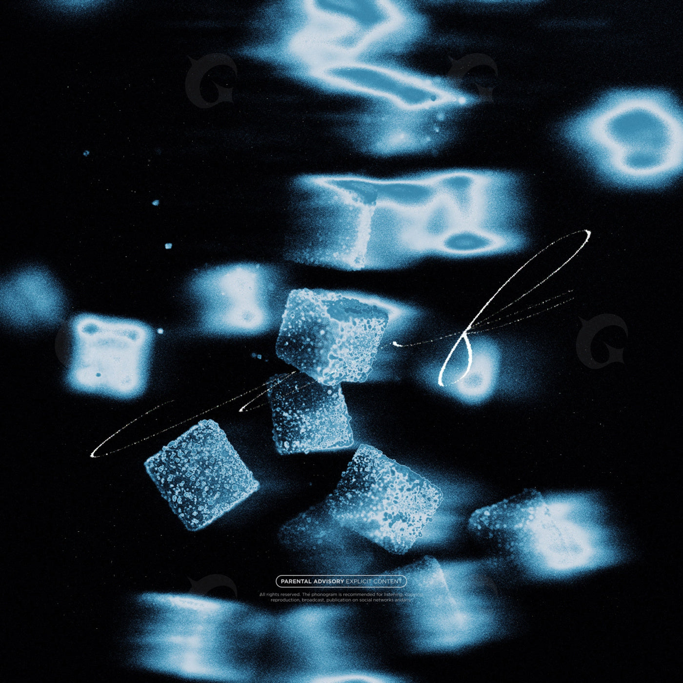 Floating sugar cubes