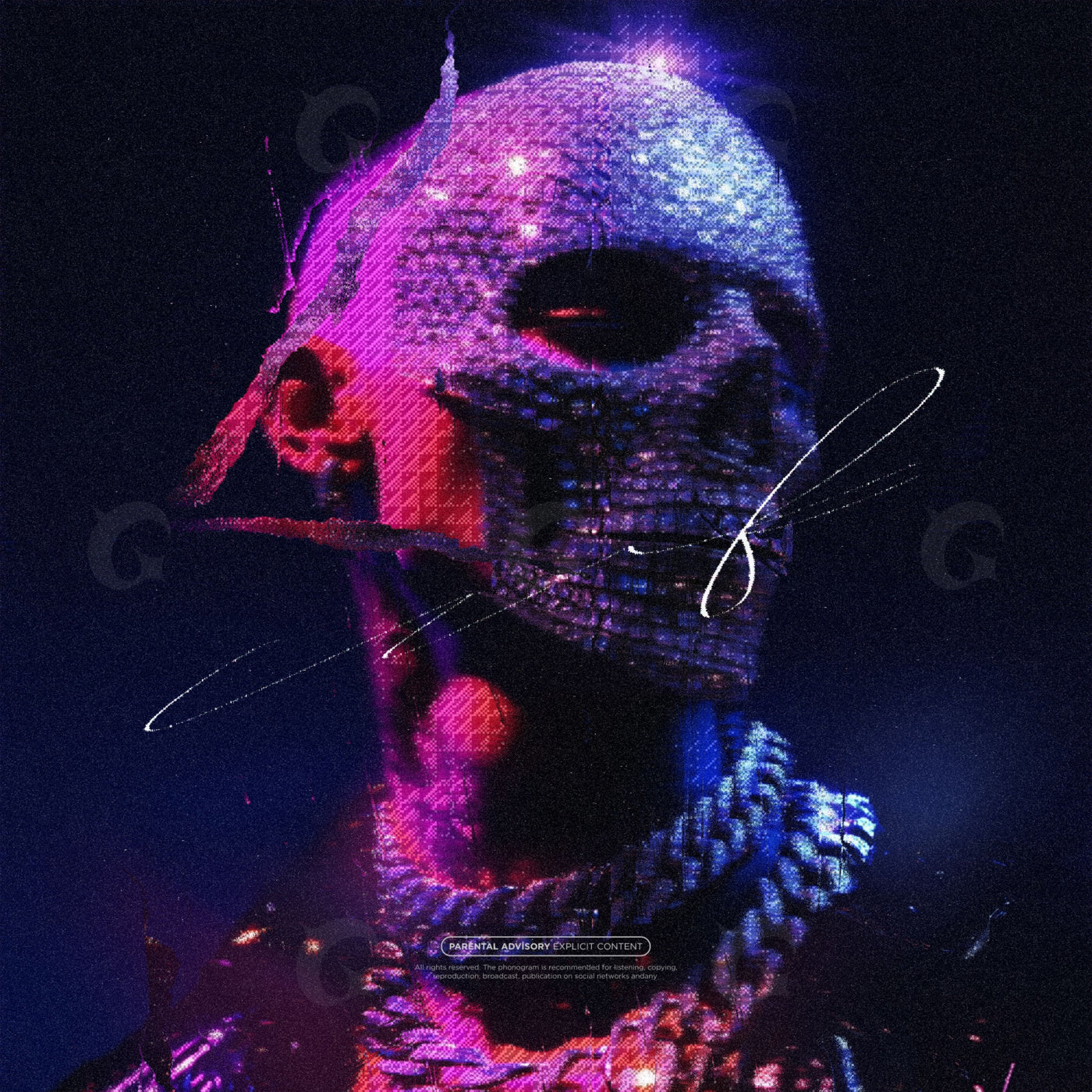 Masked neon king