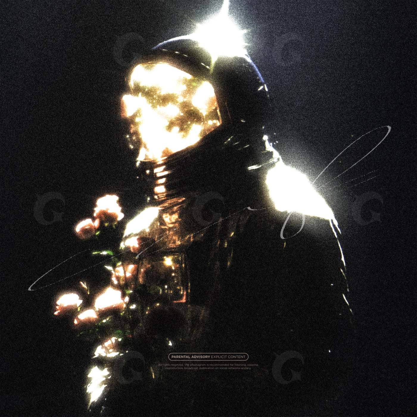 Astronaut holding roses