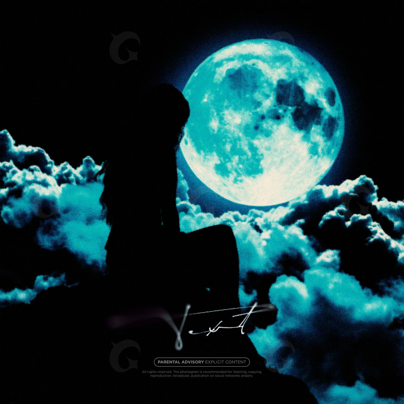Moonlit cloud silhouette