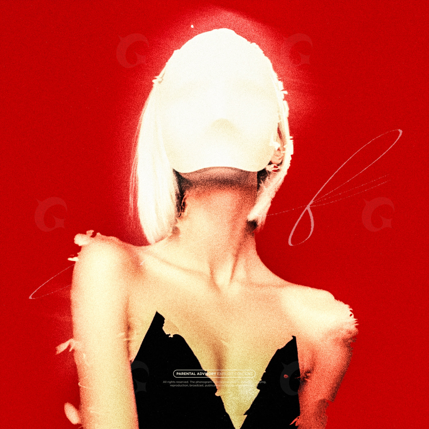 Faceless blonde woman