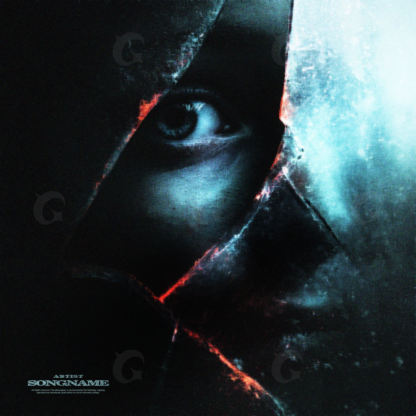 Shattered hooded gaze