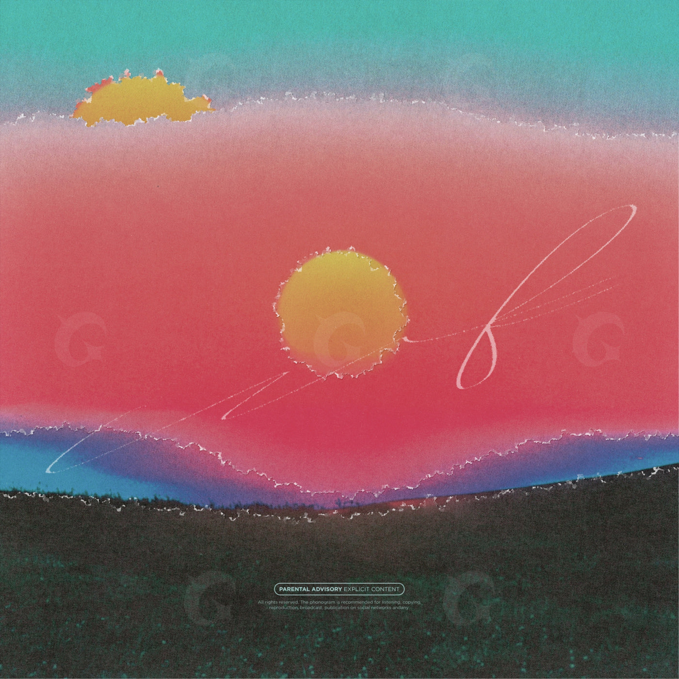 Sunset over hills