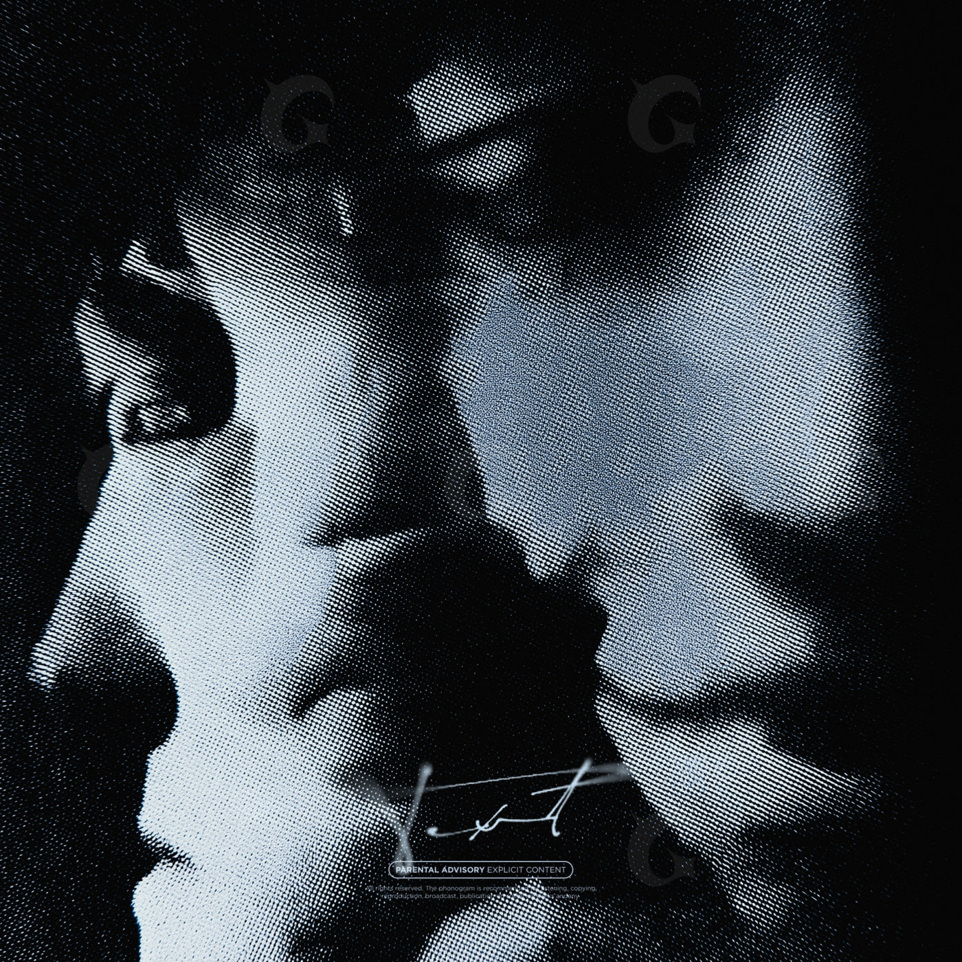 Twin faces close-up