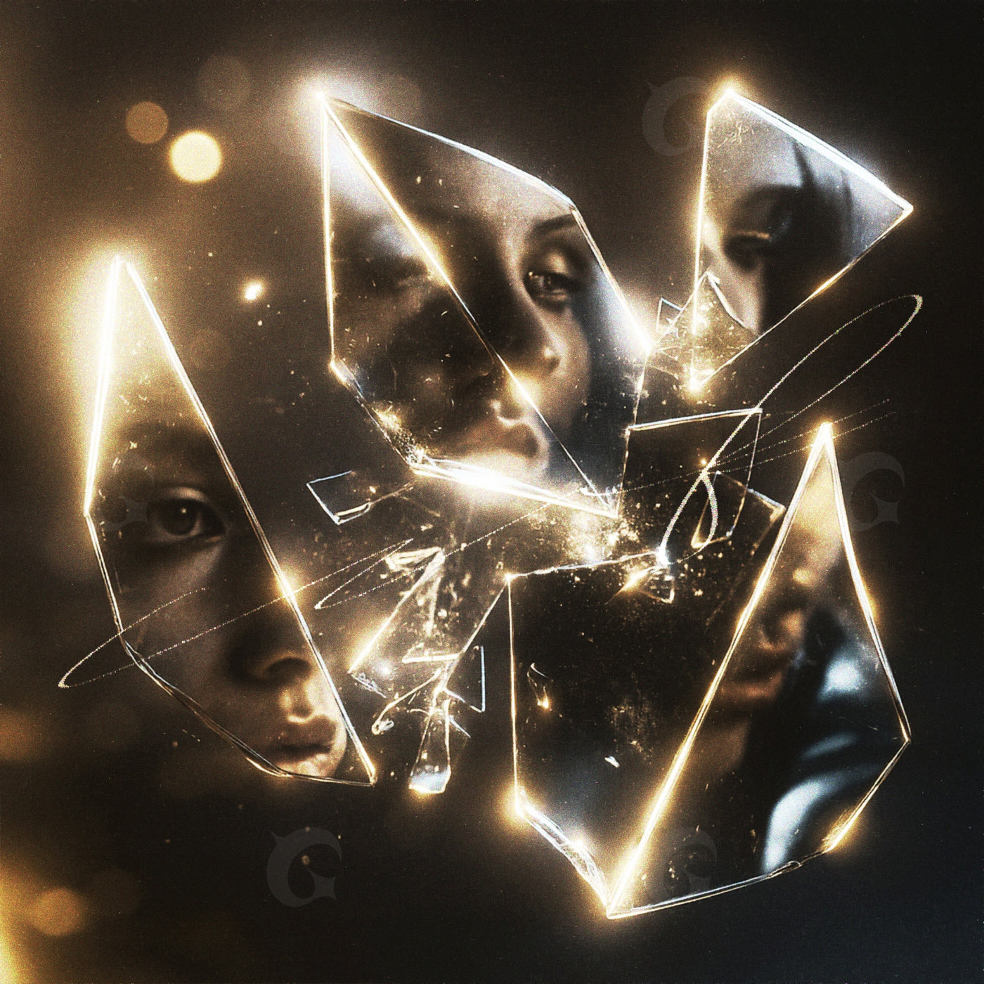 Shattered mirror faces