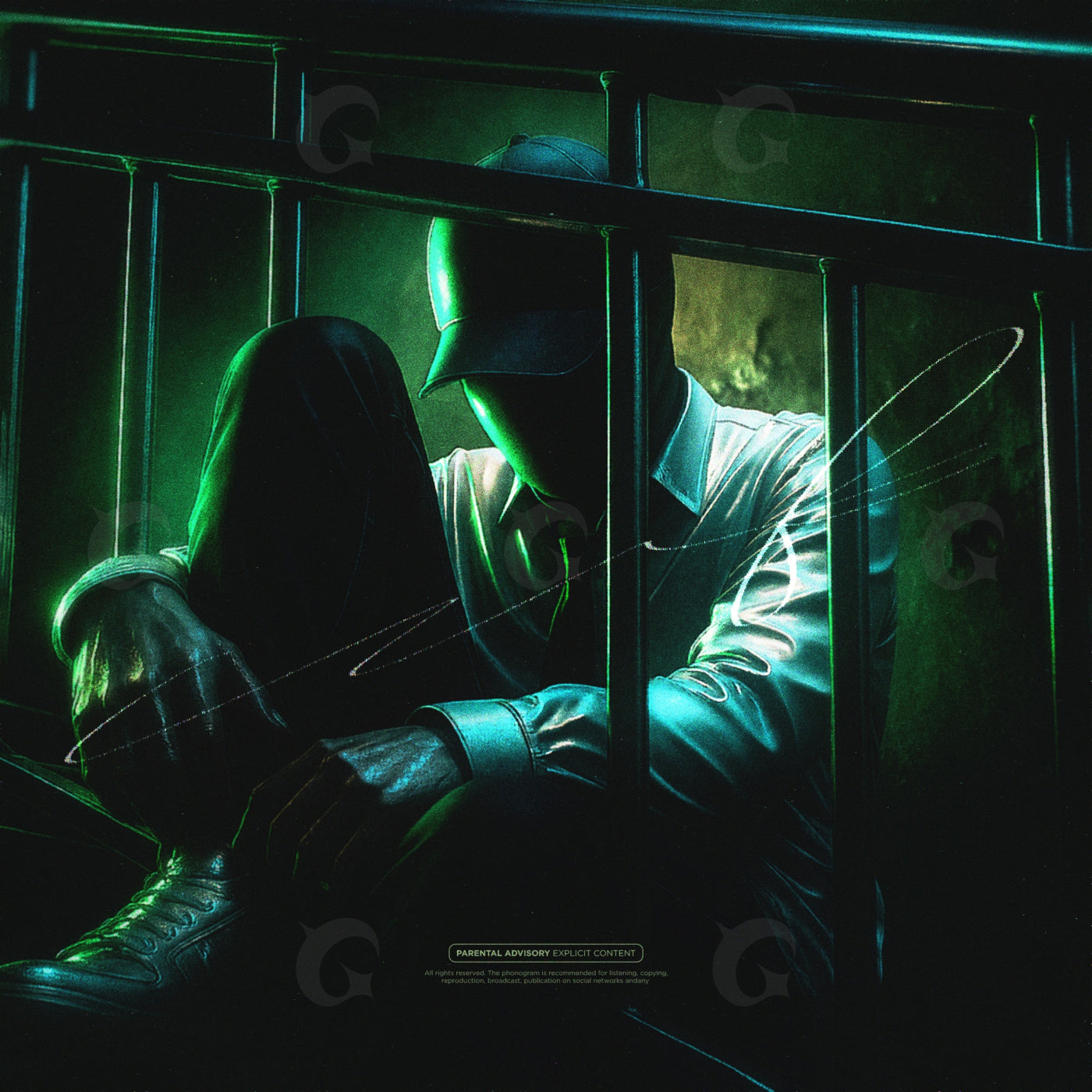 Behind shadow bars