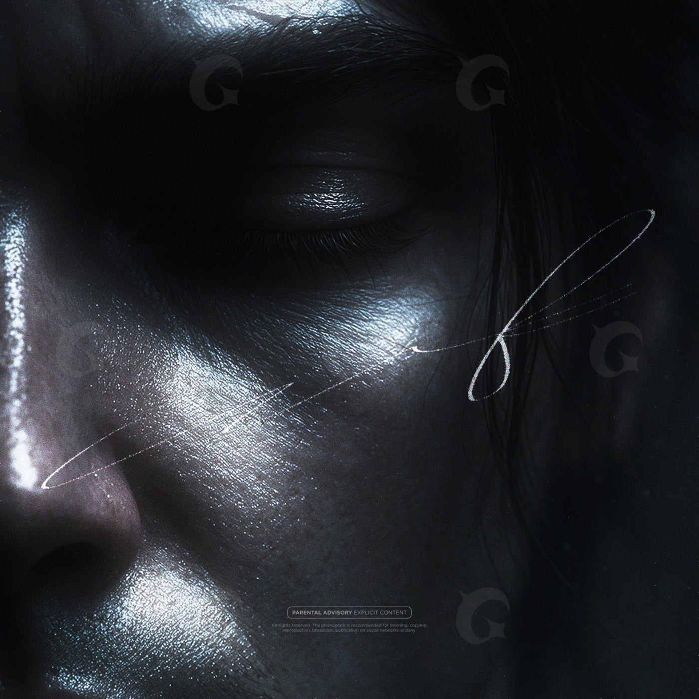 Shining tear across