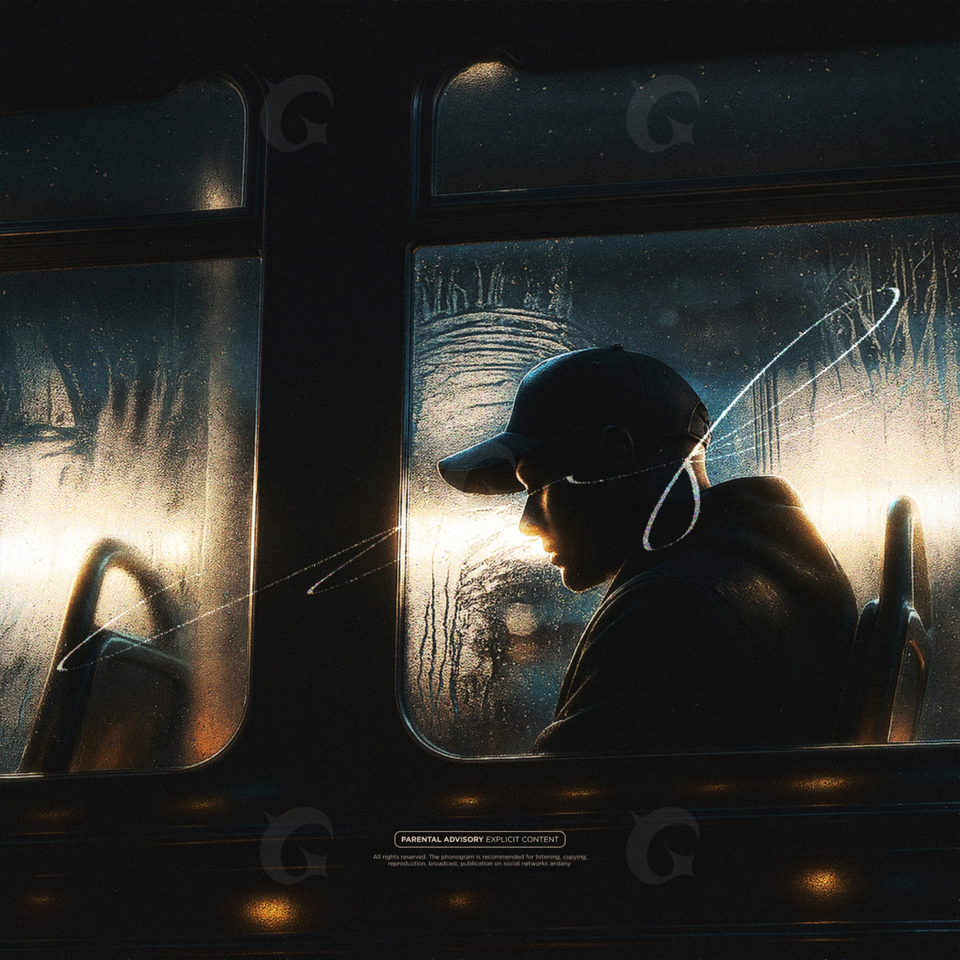 Midnight train reflection
