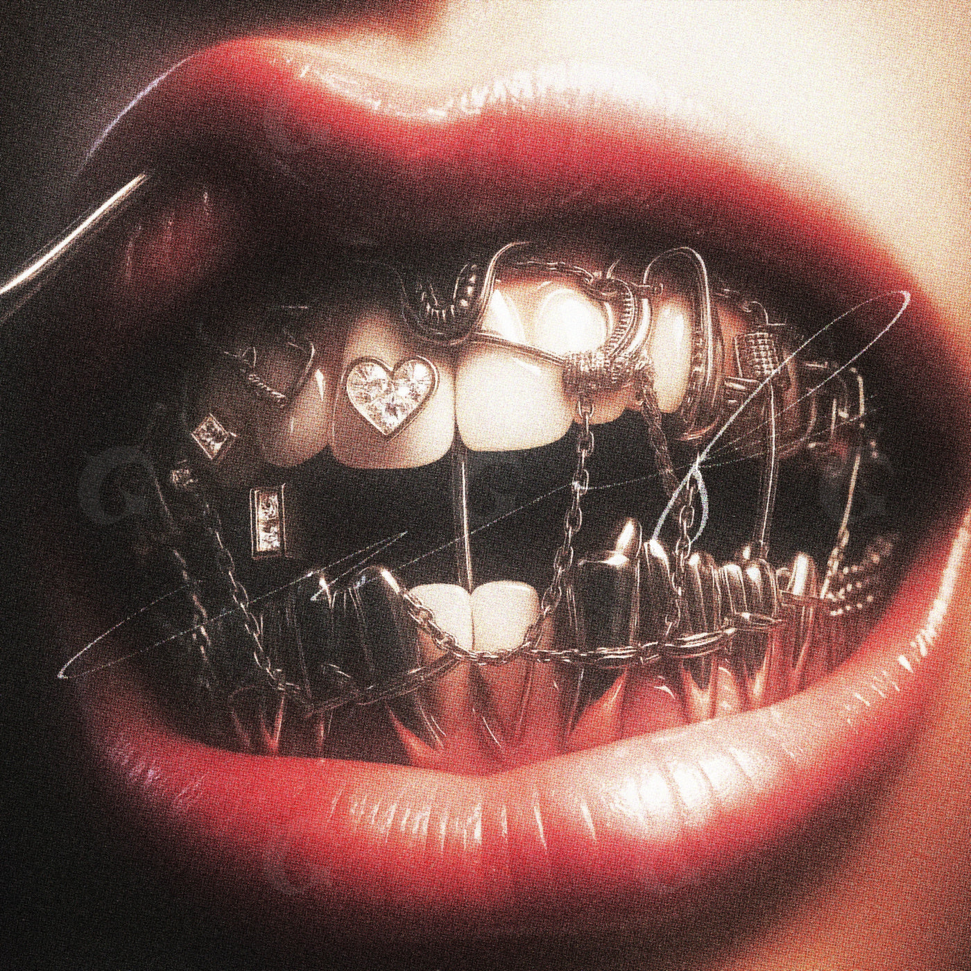 Chained diamond smile