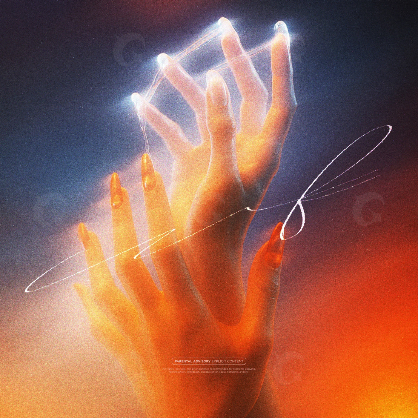 Fingers reaching light