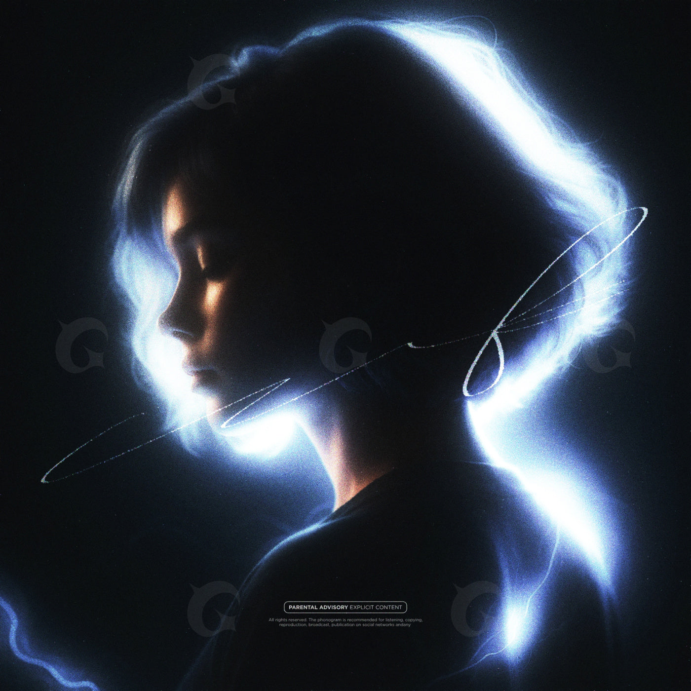 Haloed girl silhouette