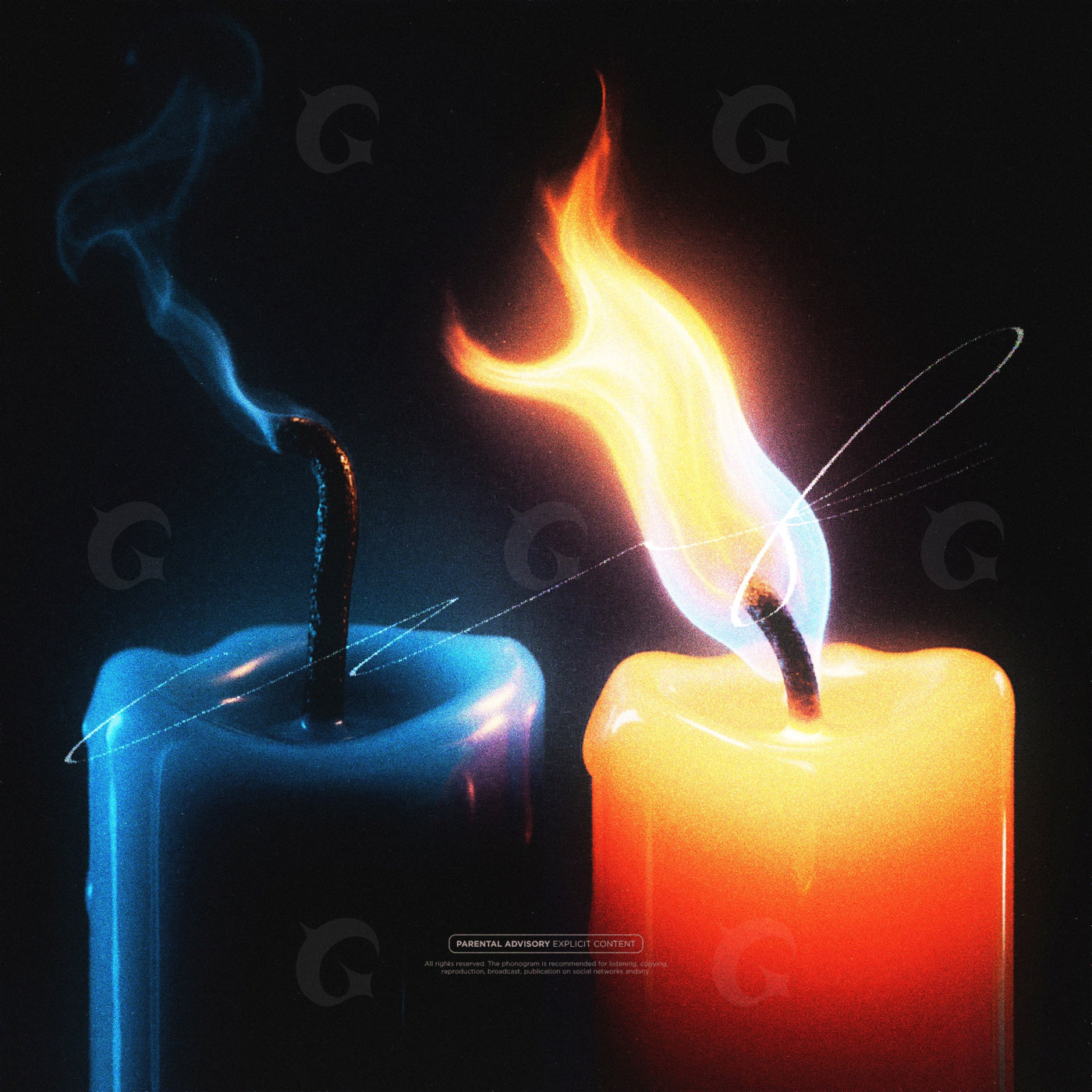 Flame and smoke