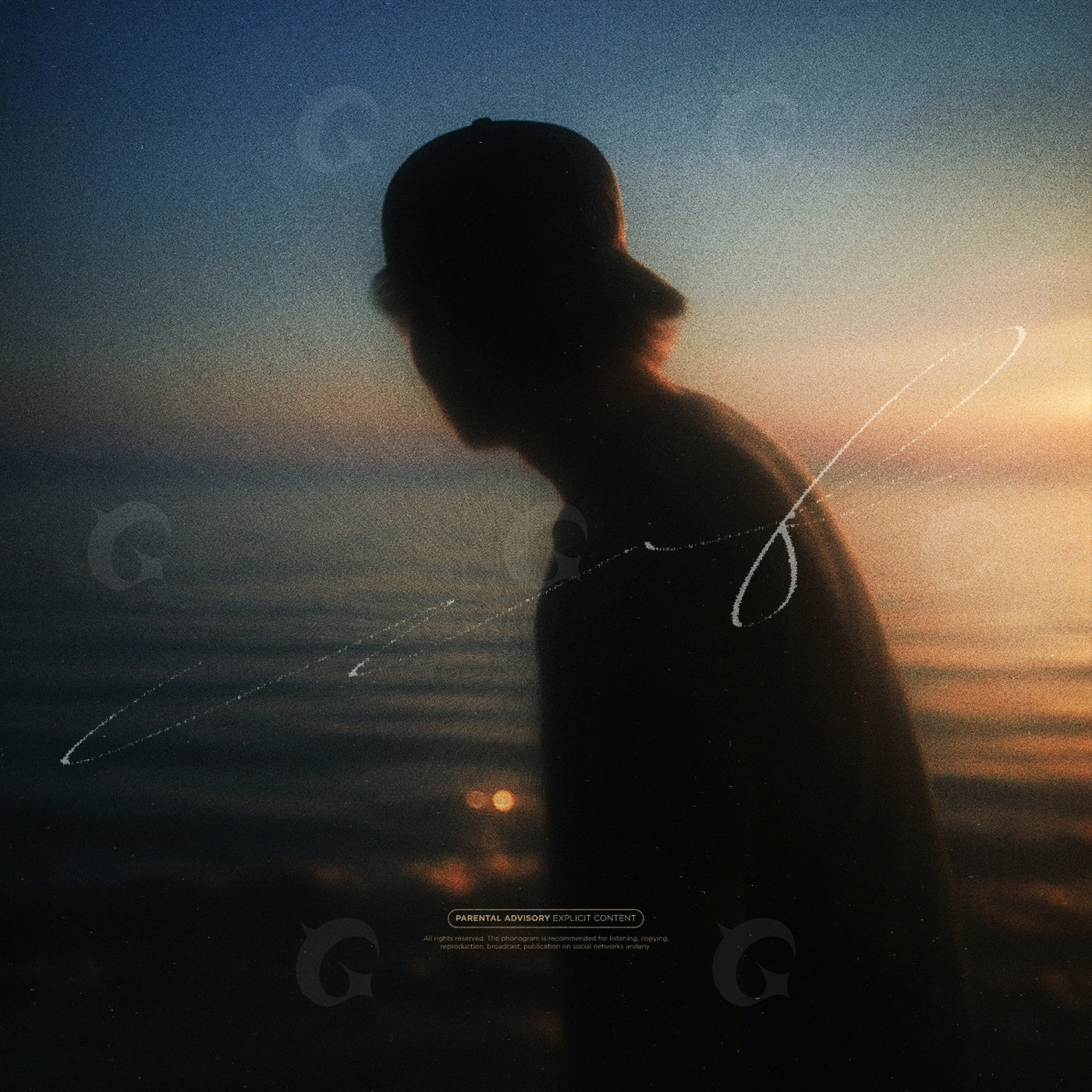 Silhouette by sea