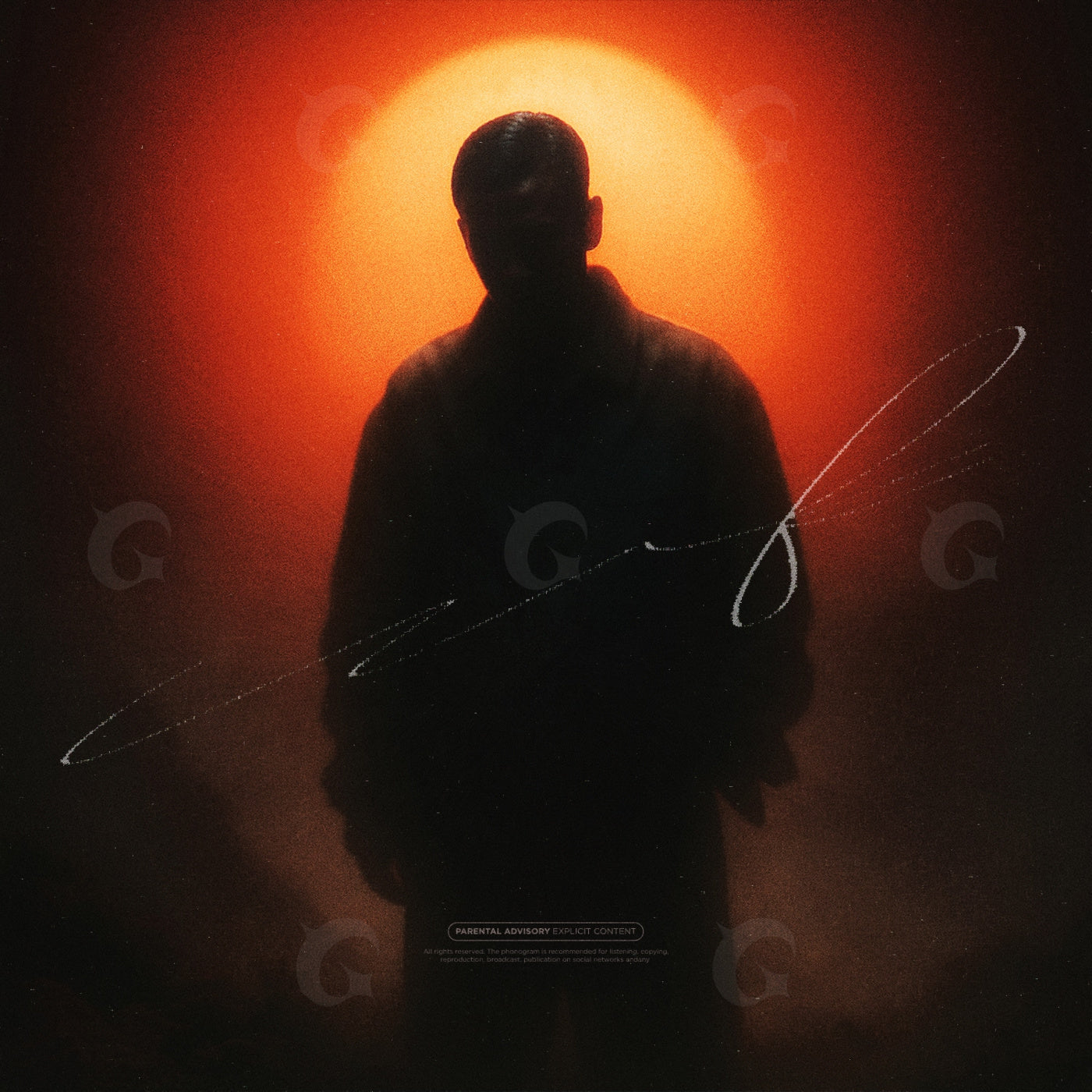 Silhouette beneath halo