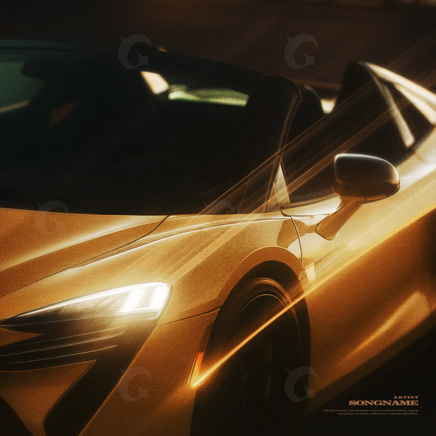 Sleek supercar headlights