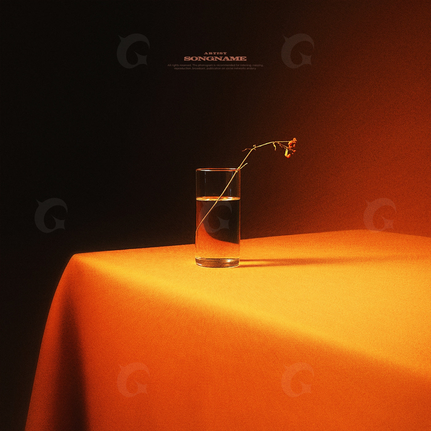 Glass with wilting stem