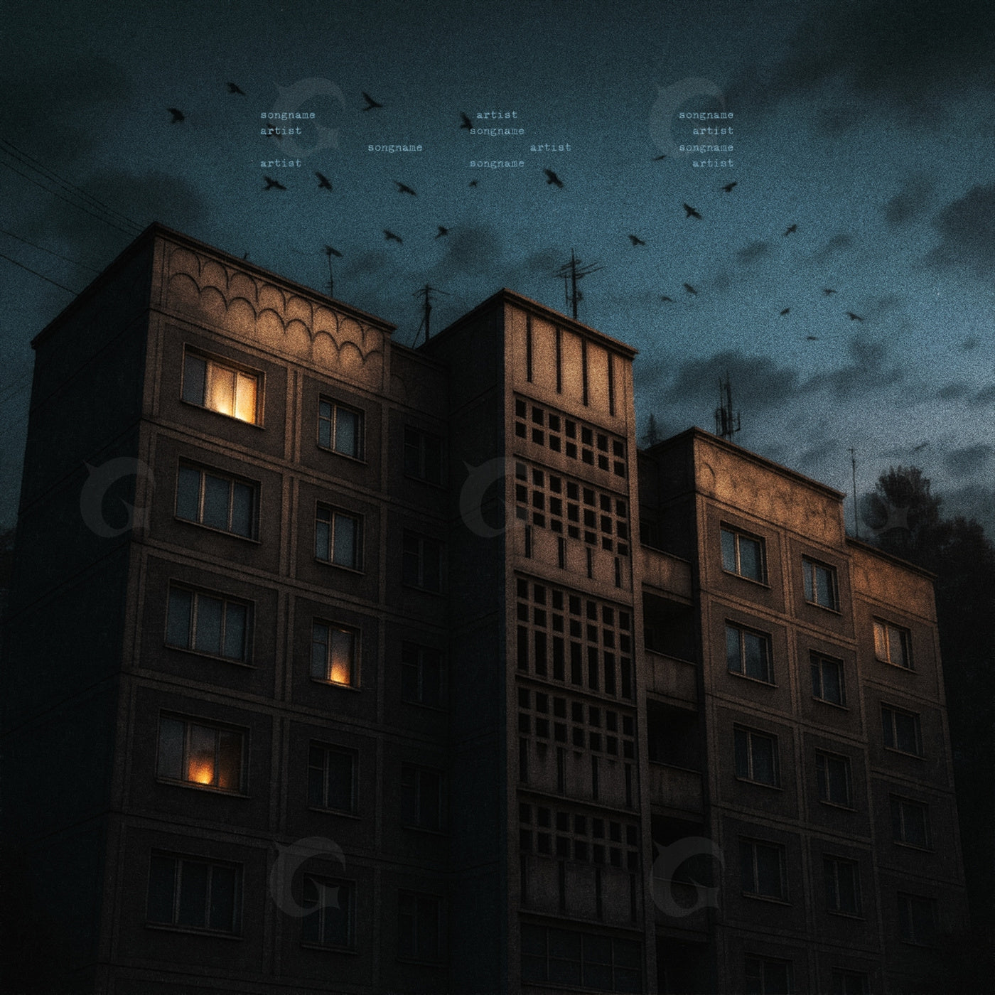 Tenement at night