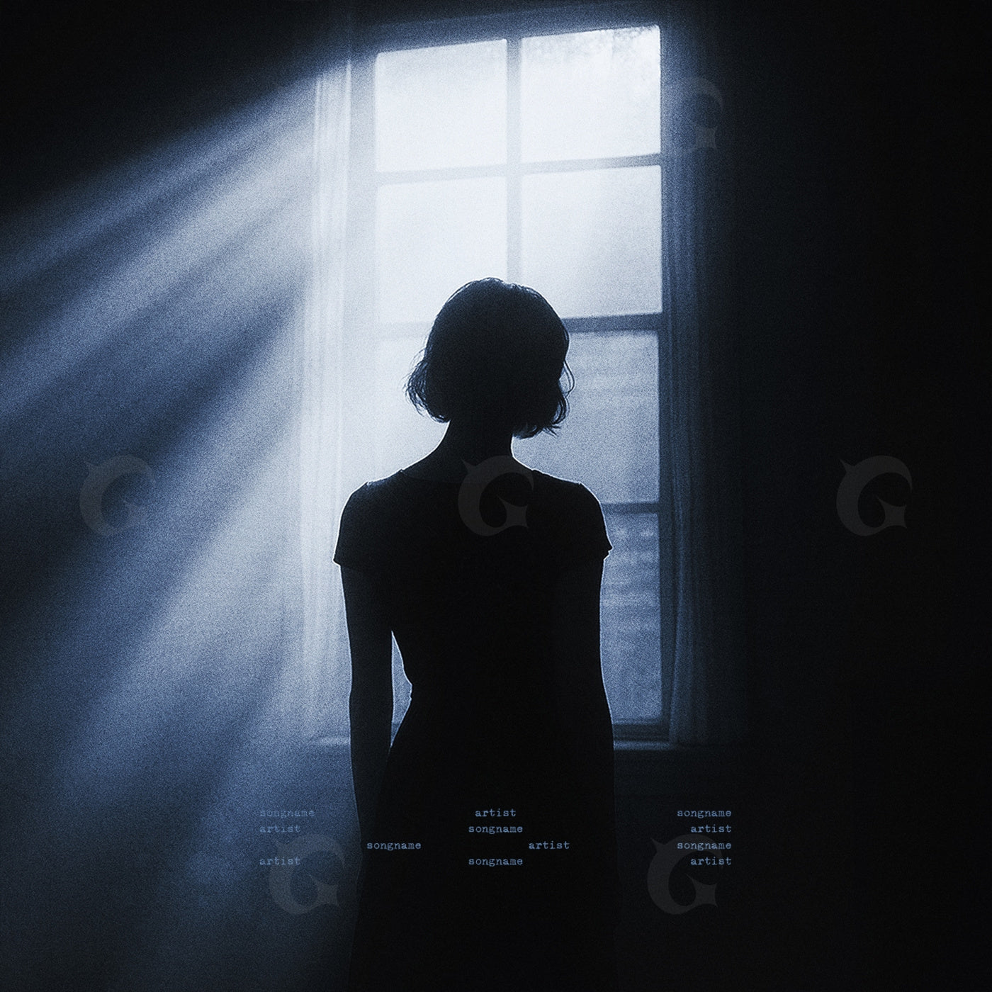 Silhouette facing window