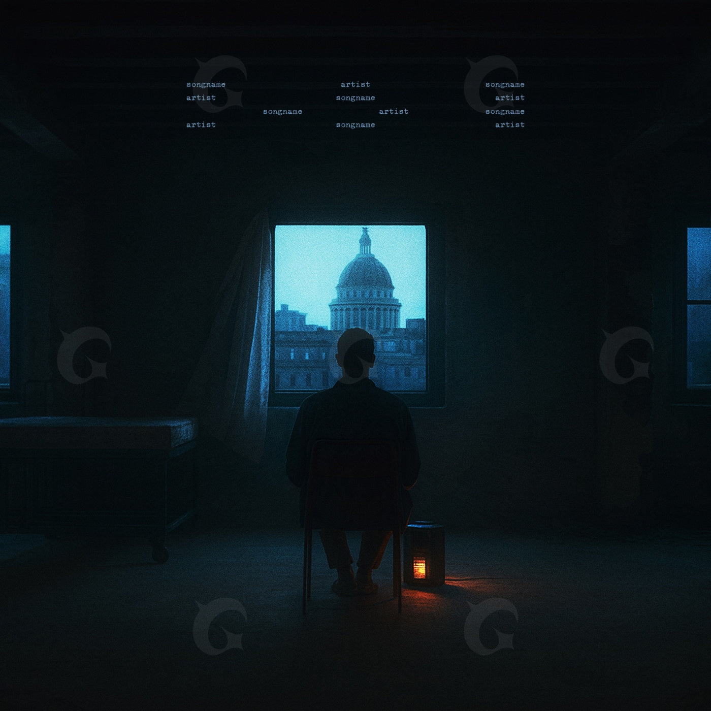 Man gazing at capitol