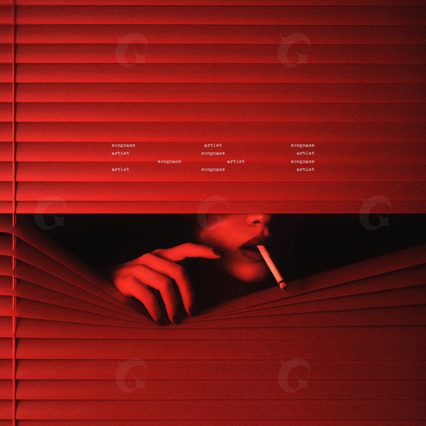 Hidden between slats