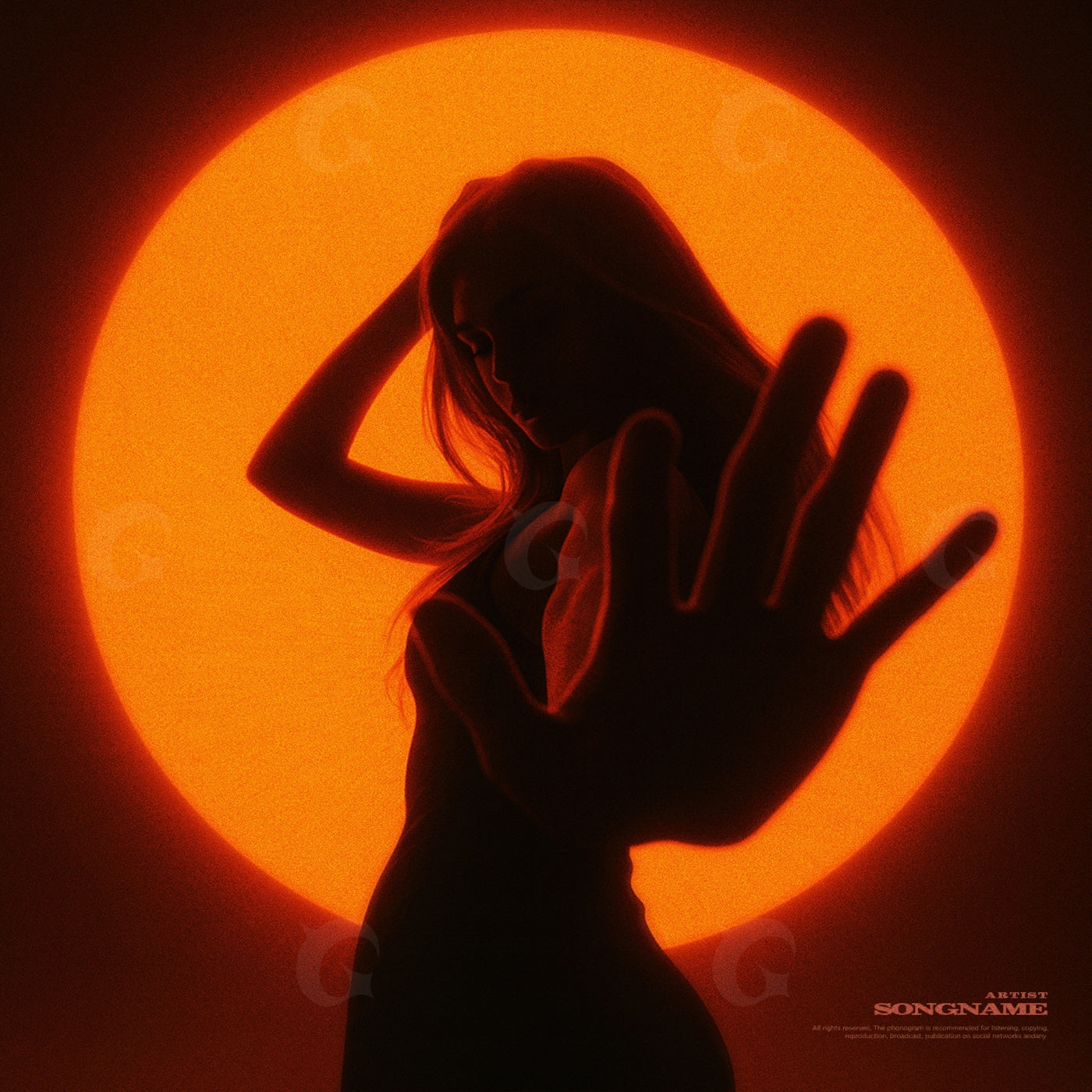 Shadowed hand silhouette