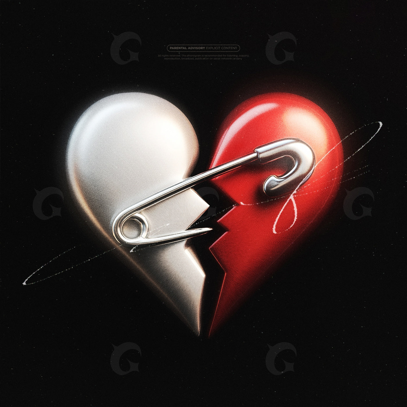 Split heart pin