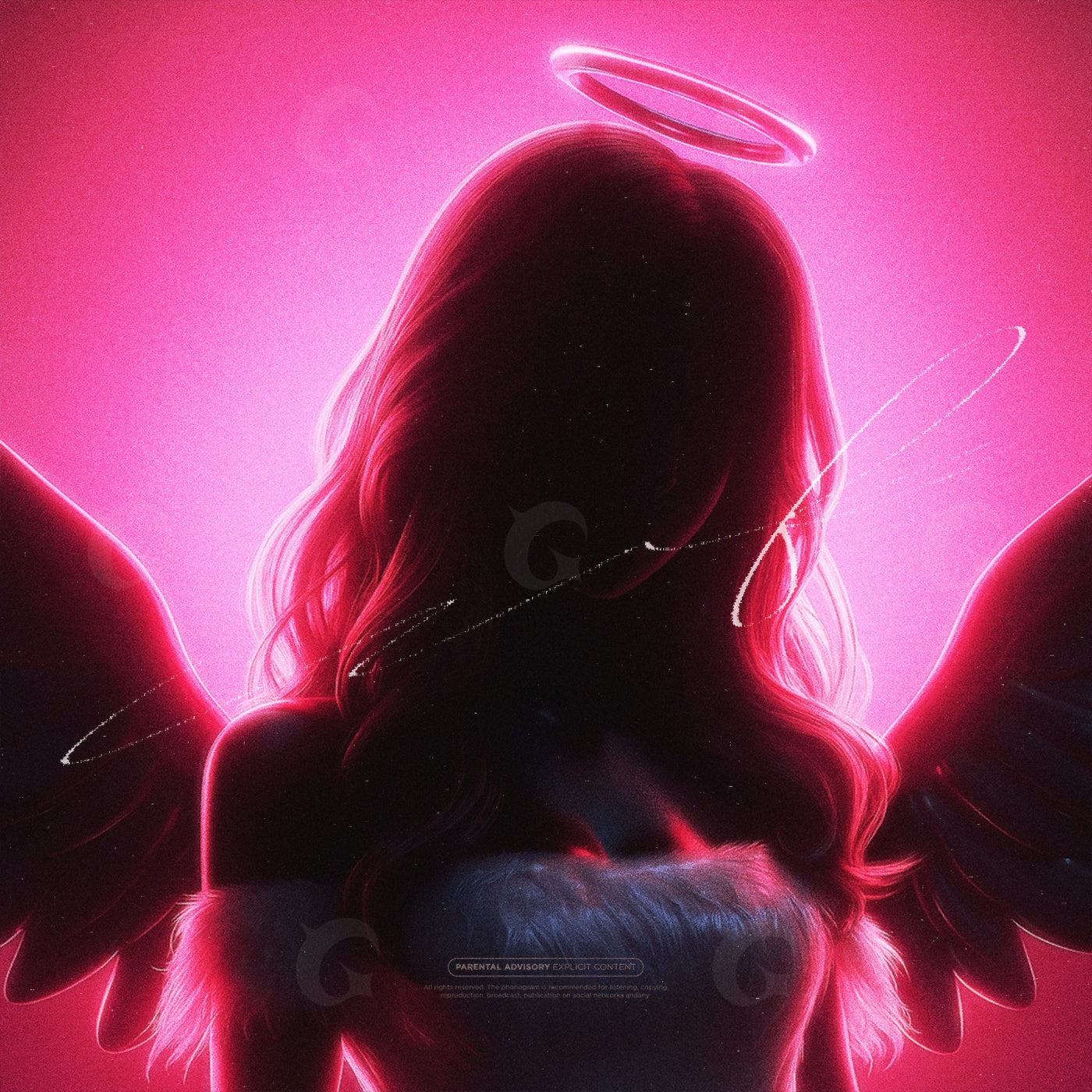 Neon haloed angel