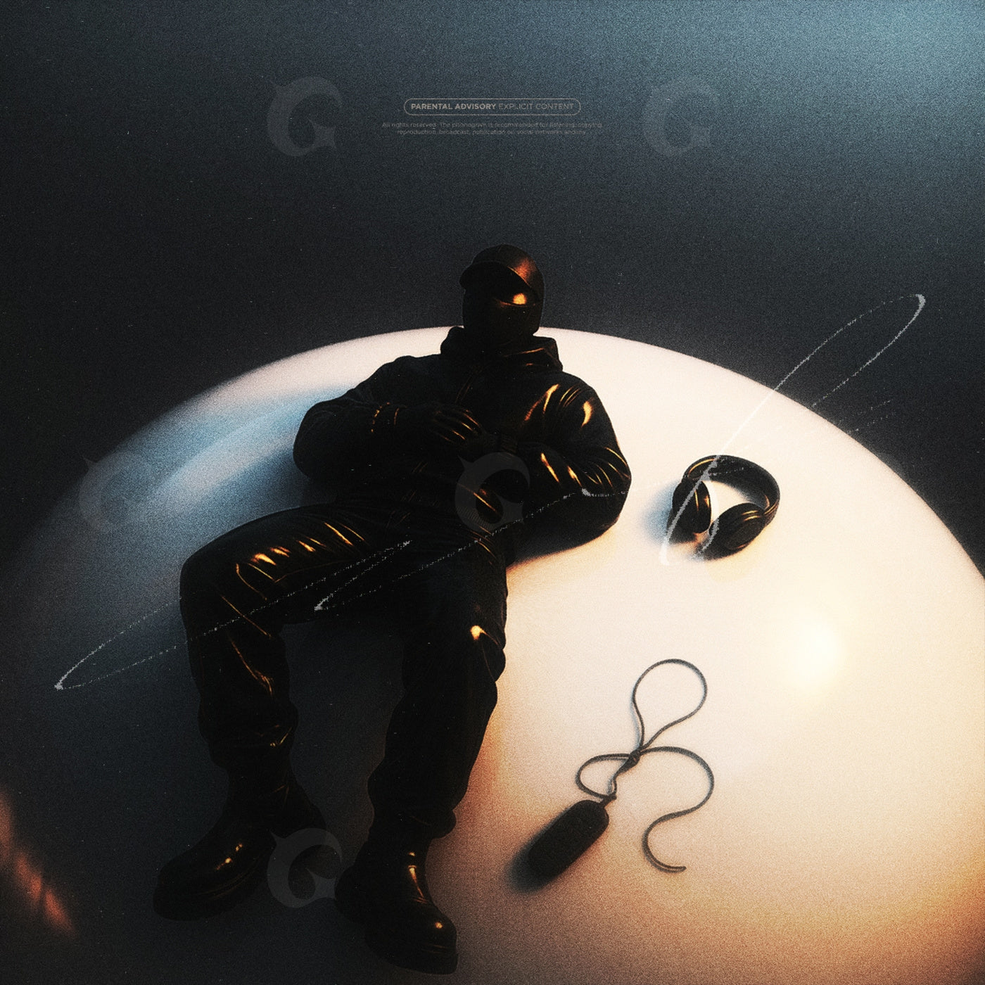 Midnight headphone solitude