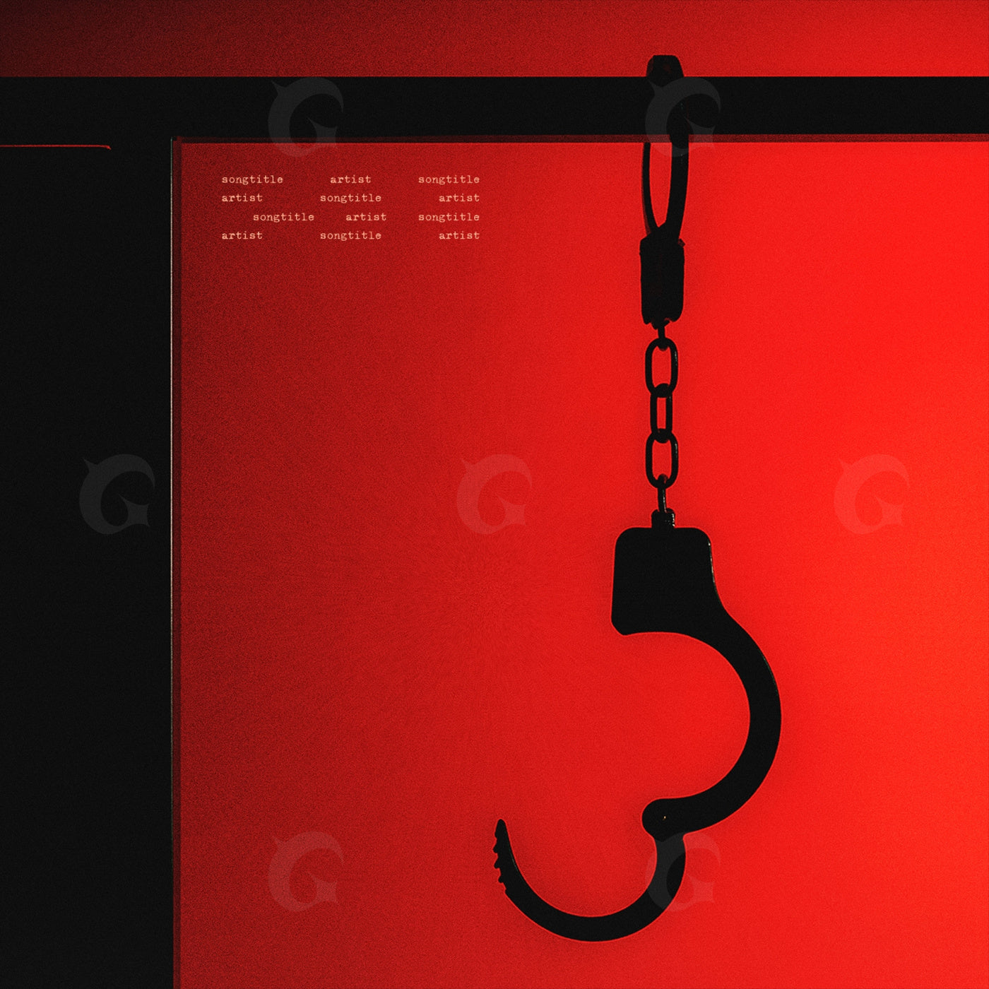 Hanging broken handcuff