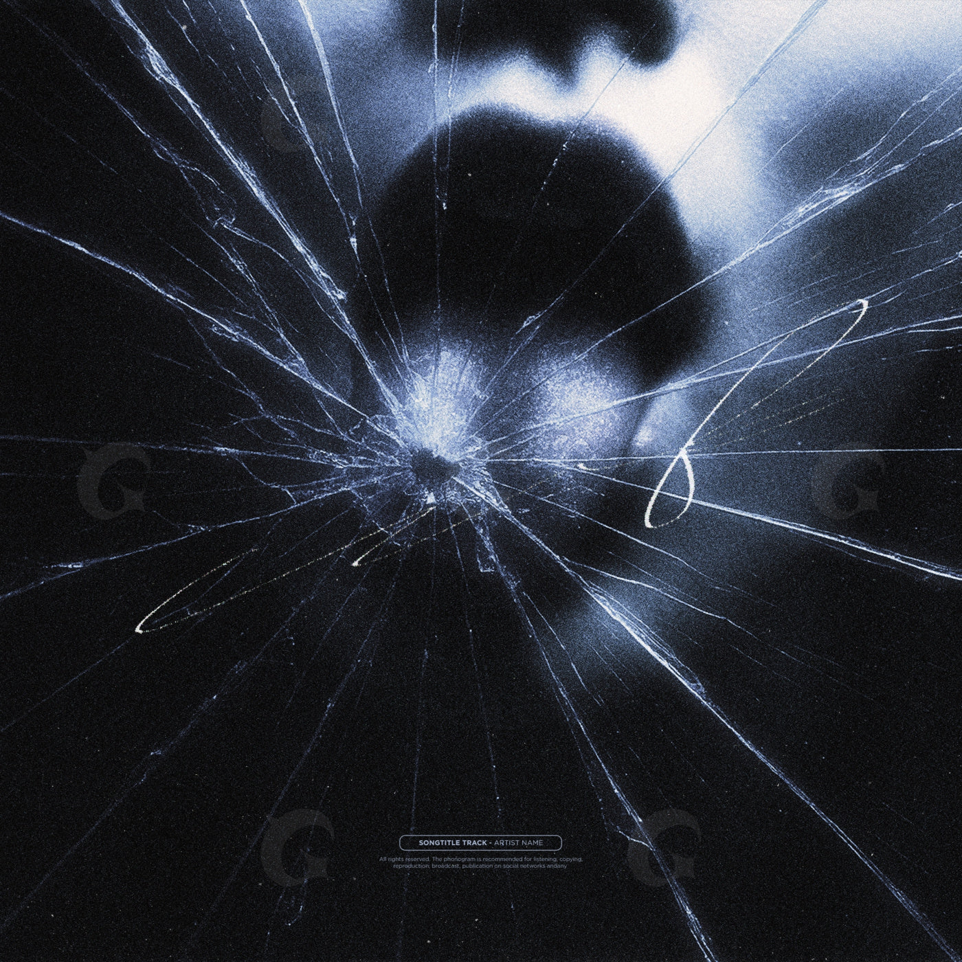 Shattered glass face