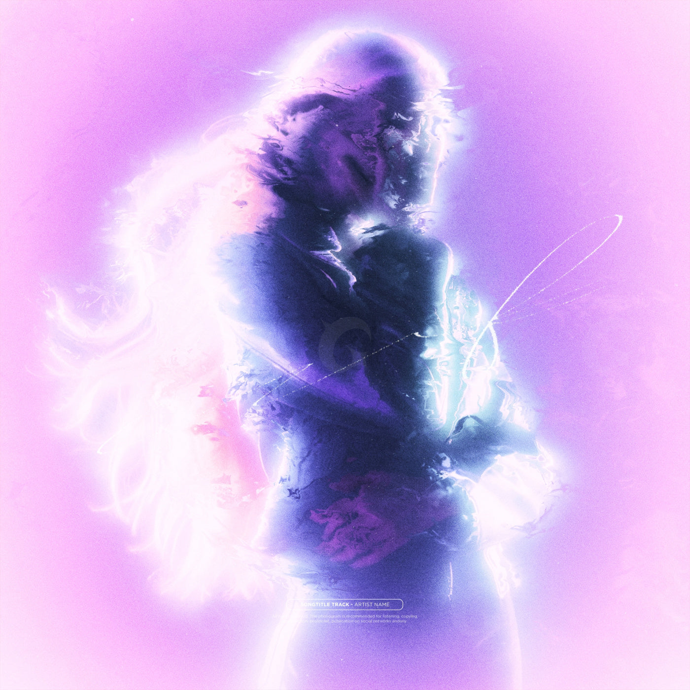 Neon embrace silhouette