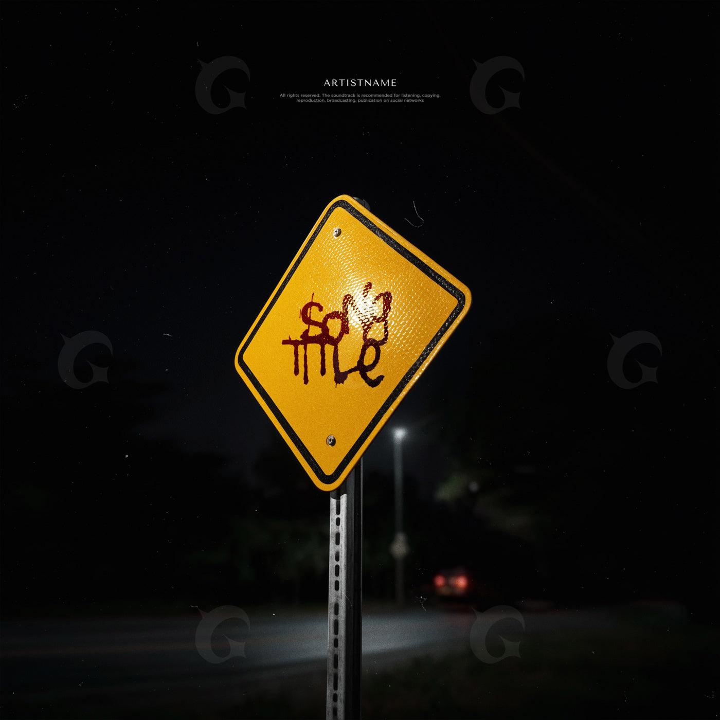 Nighttime warning sign