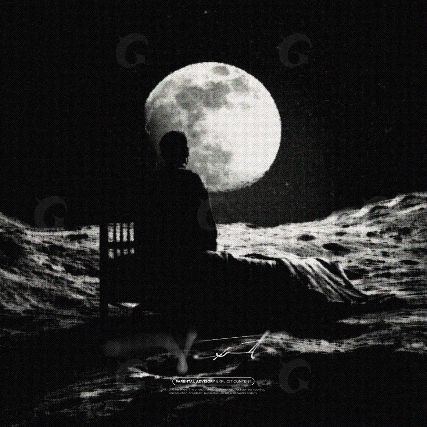 Moonlit bedside solitude
