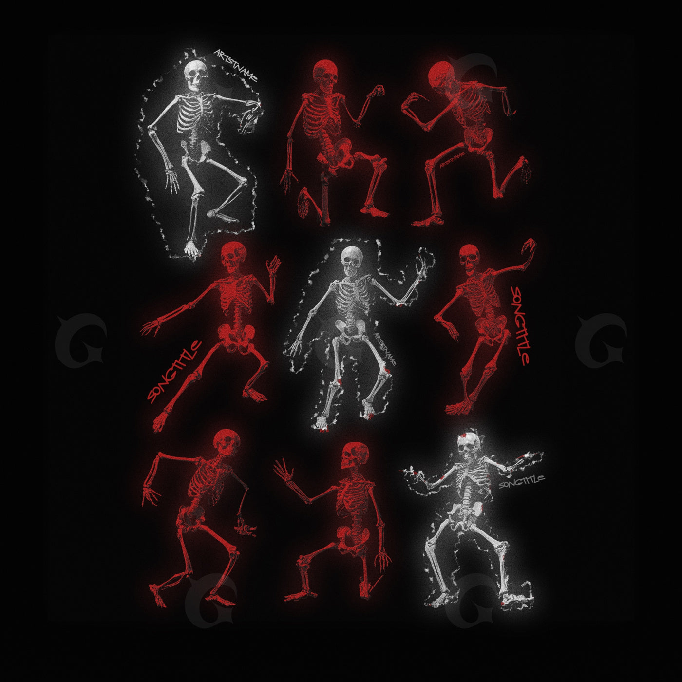 Dancing skeleton ensemble