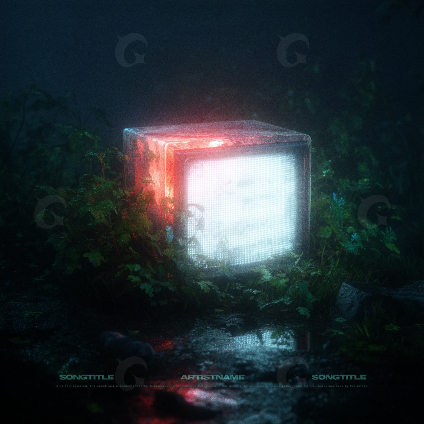 Glowing abandoned monitor