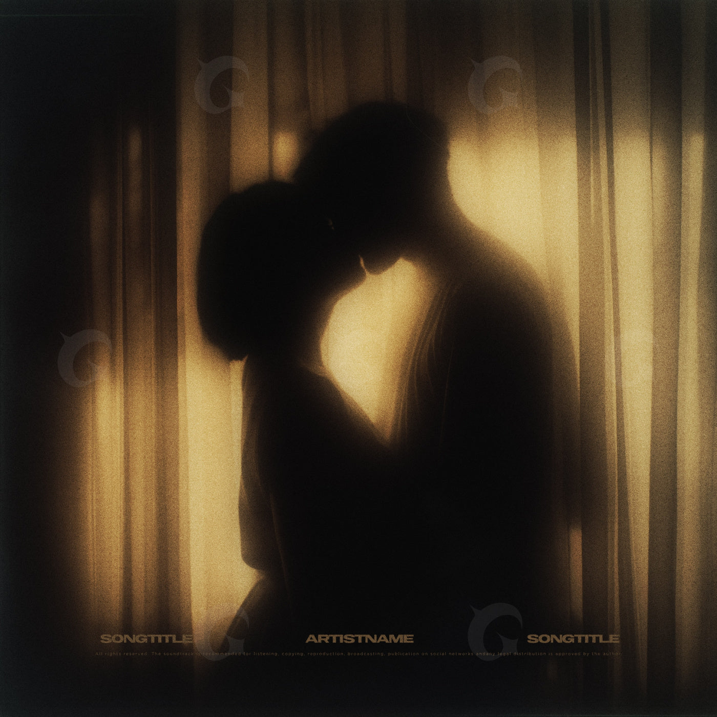 Silhouetted evening embrace