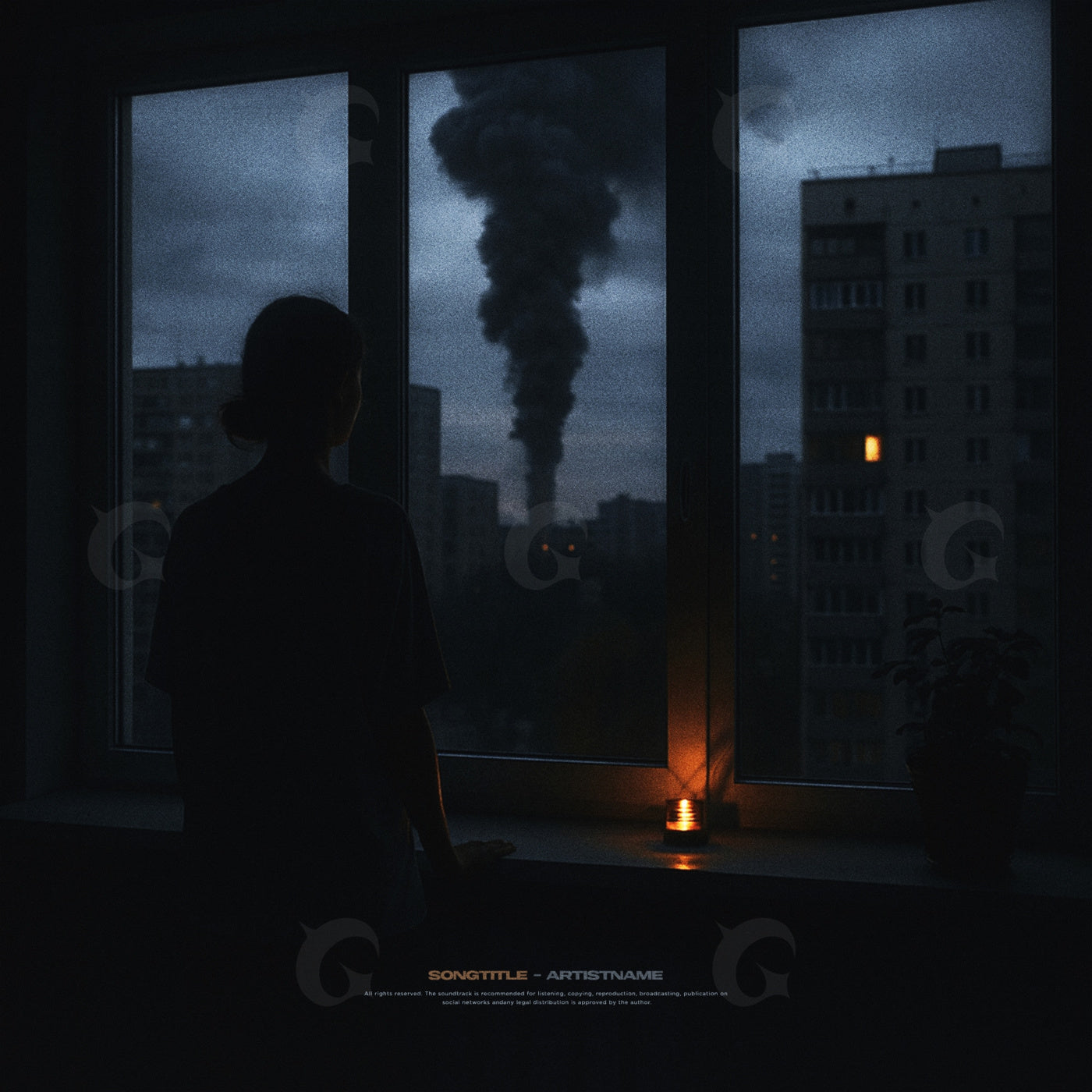 Window over silent smoke