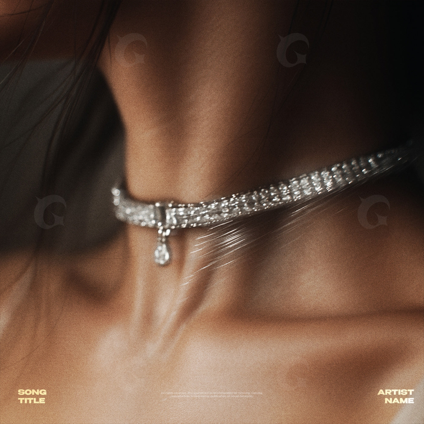 Necklace against skin