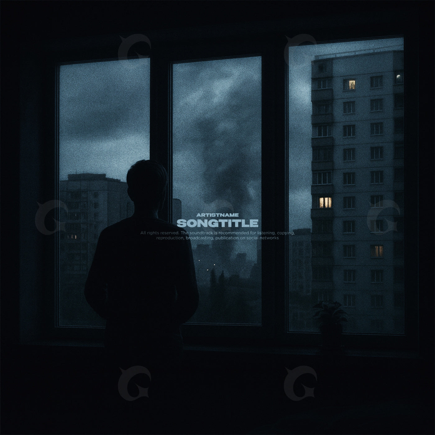 Silhouette facing window