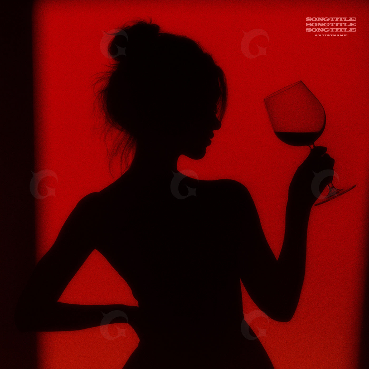 Silhouette and wine