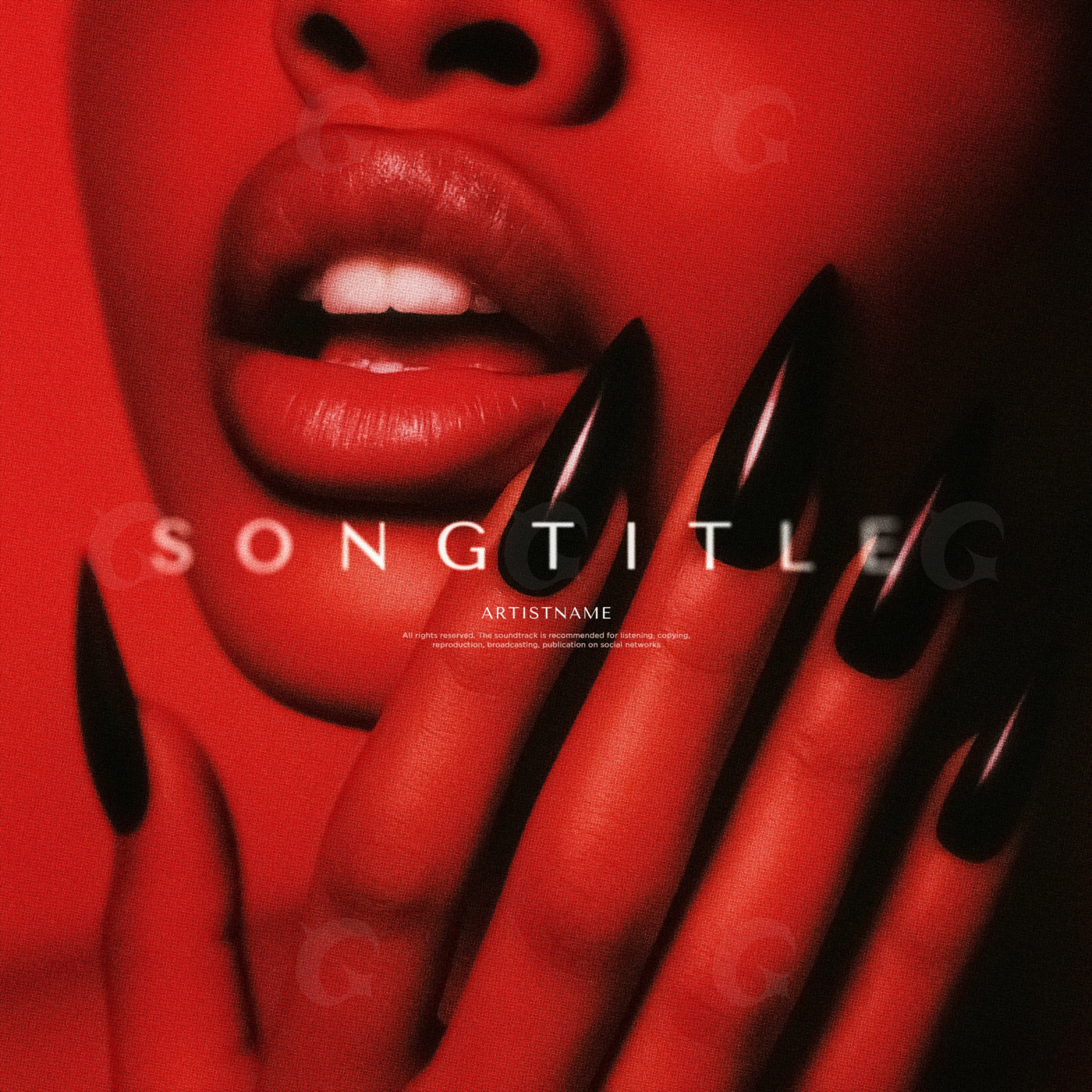 Lips and long nails