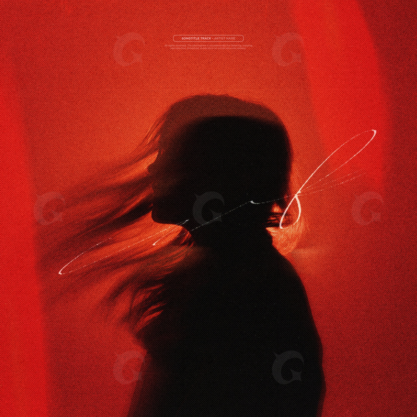 Shadowed hair in motion