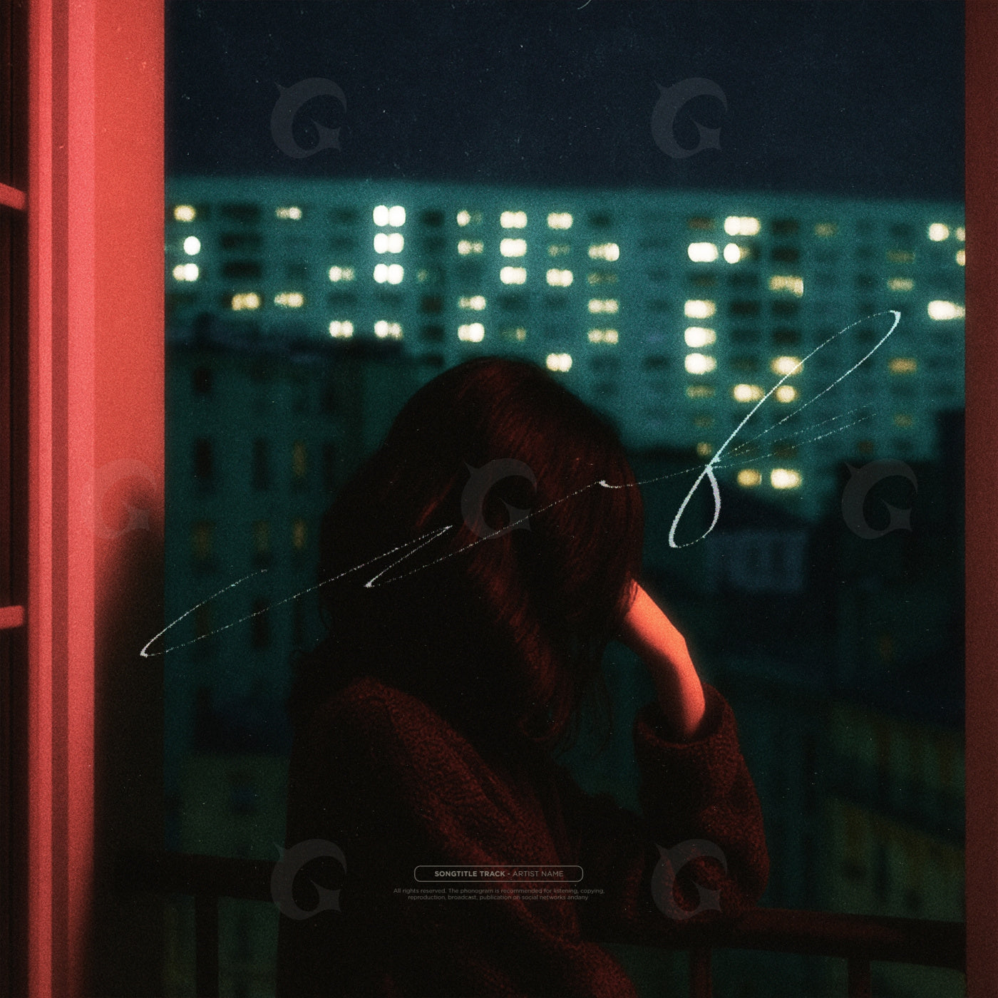 Midnight balcony solitude